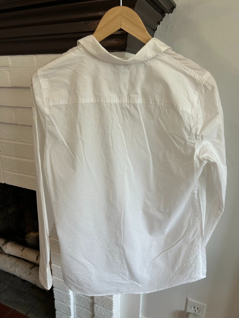 J. Crew Poplin Cotton White Button Down Shirt Size 12 - Picture 3 of 4